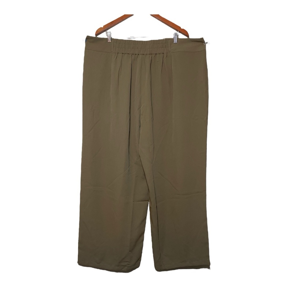 HALARA High Waisted Button Zipper Side Pocket Shirred Straight Leg Work Pants - Picture 4 of 6